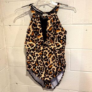 I2crazy one piece animal print swimsuit high neck
